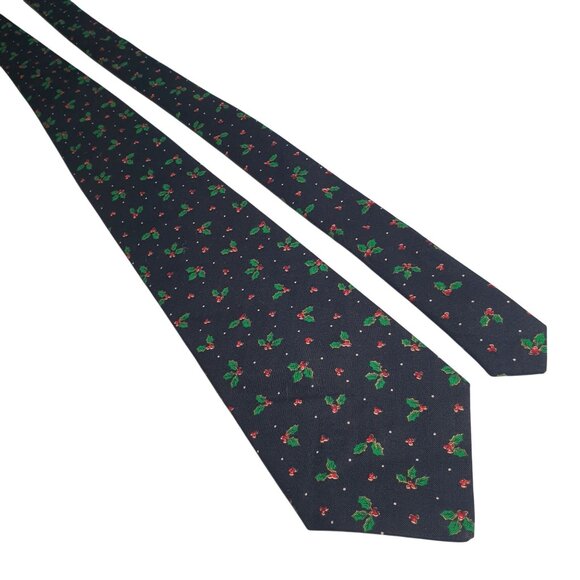 Vera Bradley Vintage Holly Berries Necktie Festive Christmas Party Dad Gift - Picture 1 of 5